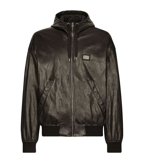 dolce gabbana mens leather jacket